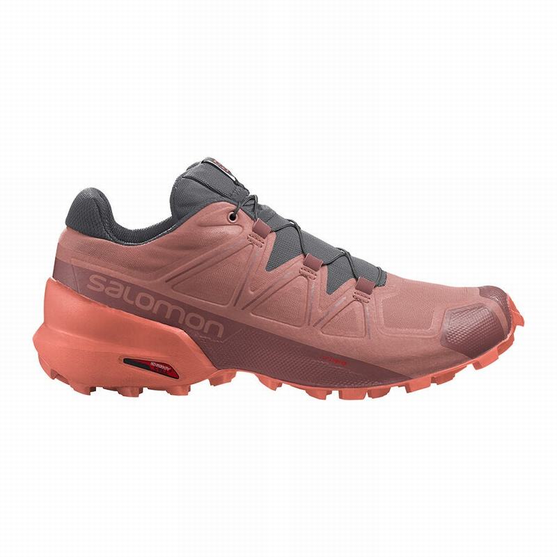 Salomon SPEEDCROSS 5 Zapatillas Trail Running Mujer - Rojas Oscuro - Colombia (71503-UVCY)